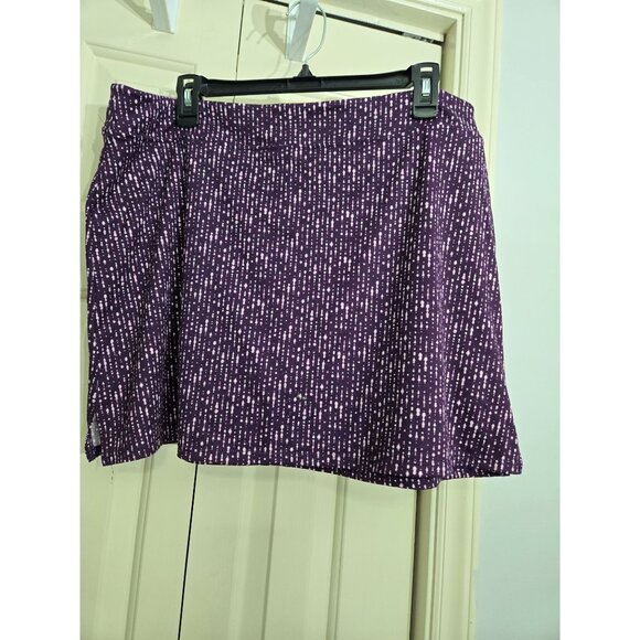 Purple Tranquility Active Skort X-Large Polyester/Spandex With Built-In Shorts F - Picture 1 of 5